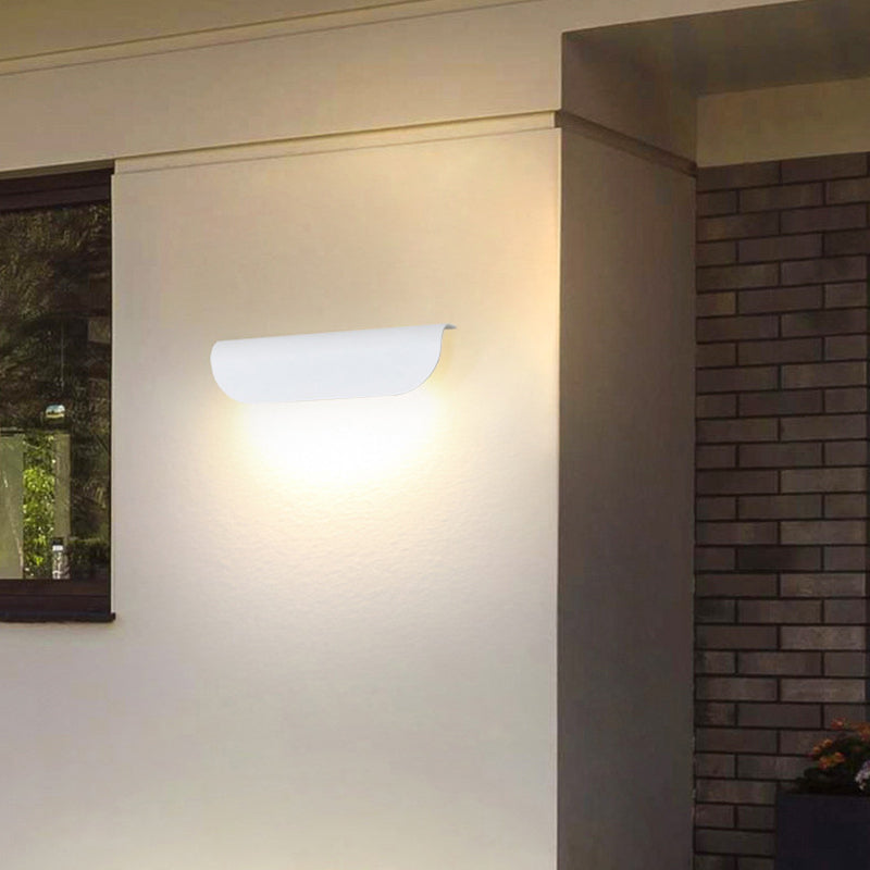 Brehn | Moderne wasserdichte gebogene Außenwandlampe