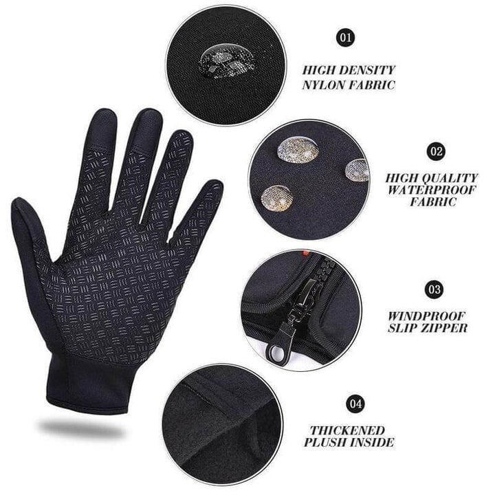 Brehn | HeatGripX winddichte thermische Slip-Handschuhe für kaltes Wetter