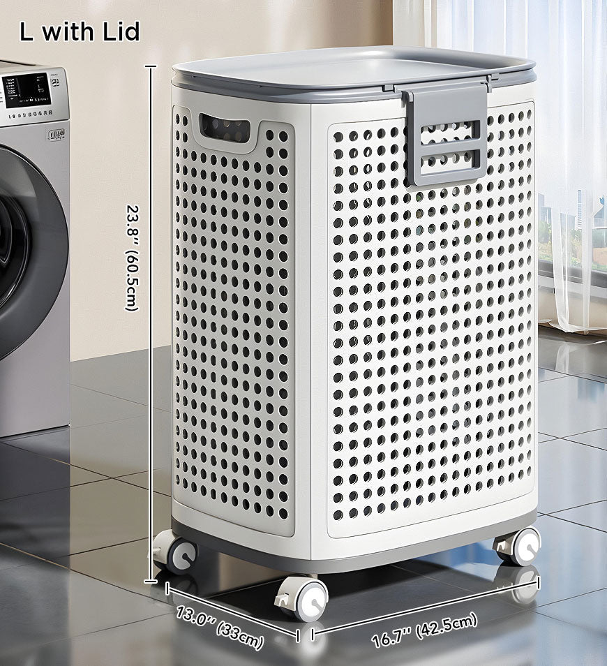 GlideEase Laundry Bin — Müheloses Wäschetragen ohne Rückenschmerz für ordentliche, frische Kleidung | Brehn