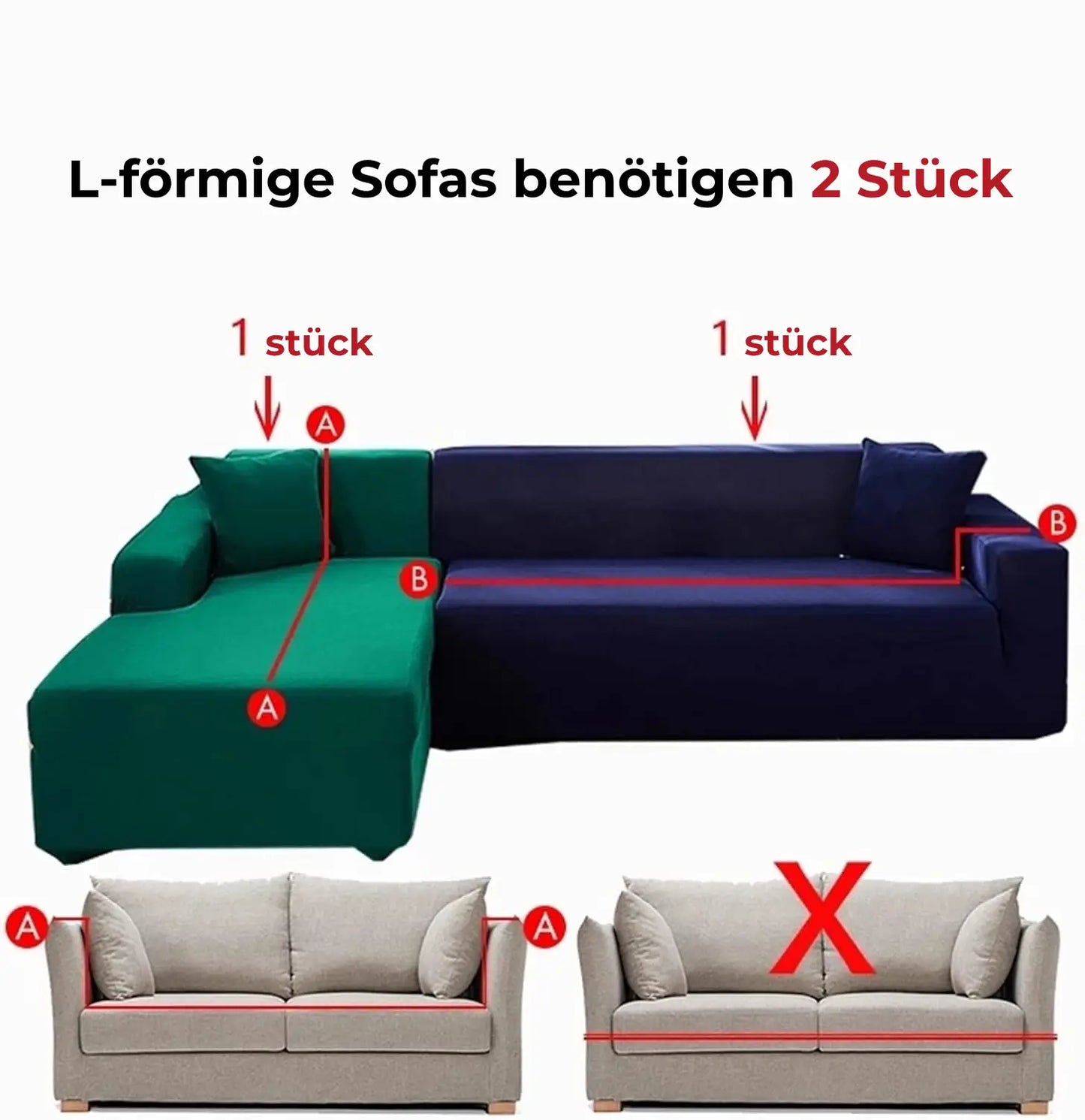SofaGuard™ | Elastischer Samtsofabezug, der Ihnen Geld spart