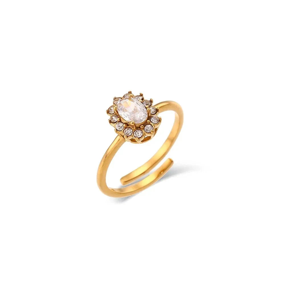 Brehn | Zierliche verstellbare ovale Diamantringe