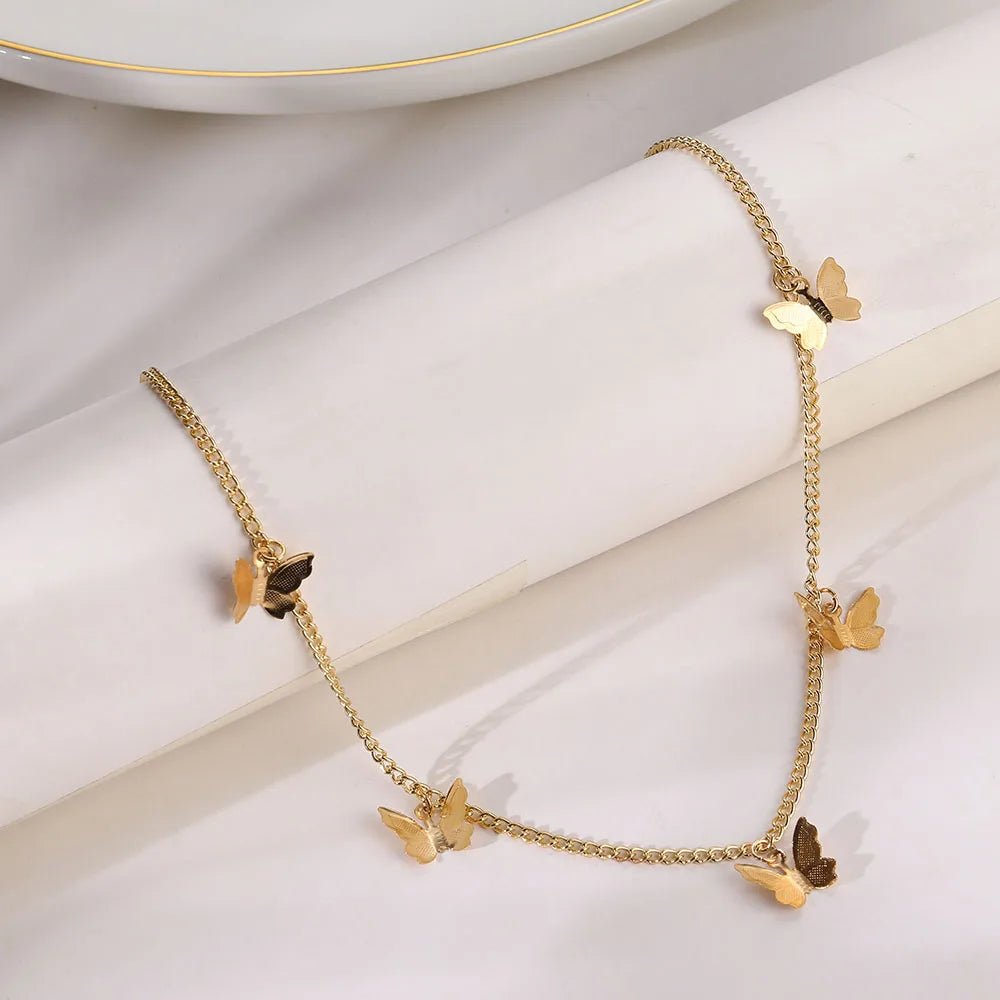 Brehn | Zarte Schmetterlings-Choker-Halskette