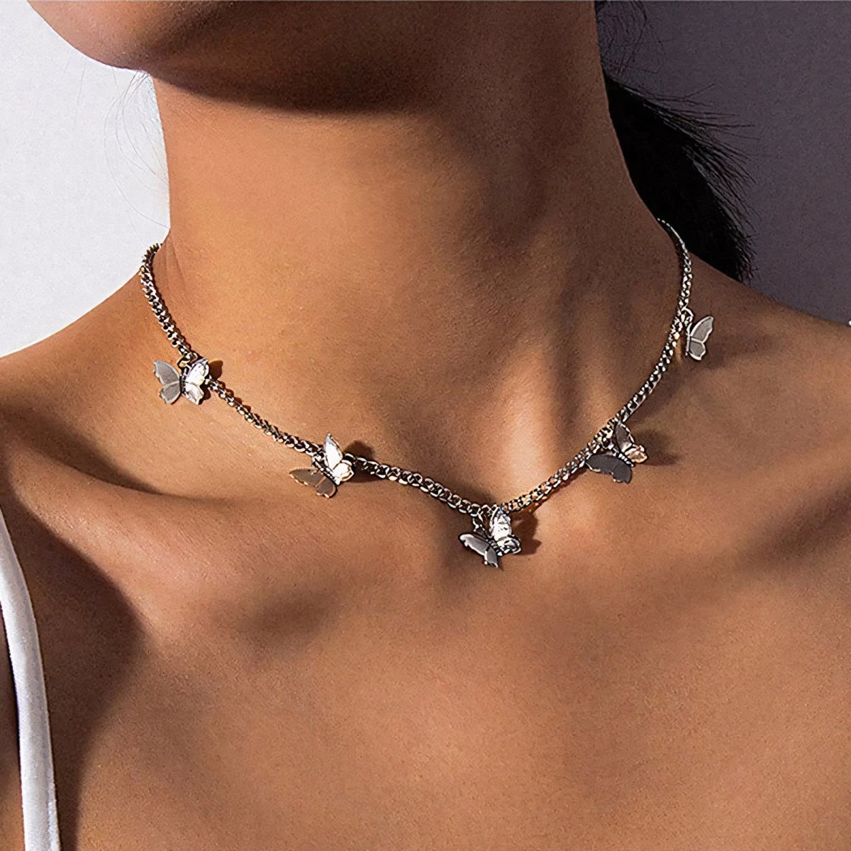 Brehn | Zarte Schmetterlings-Choker-Halskette