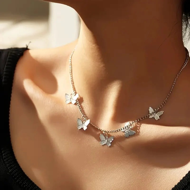 Brehn | Zarte Schmetterlings-Choker-Halskette
