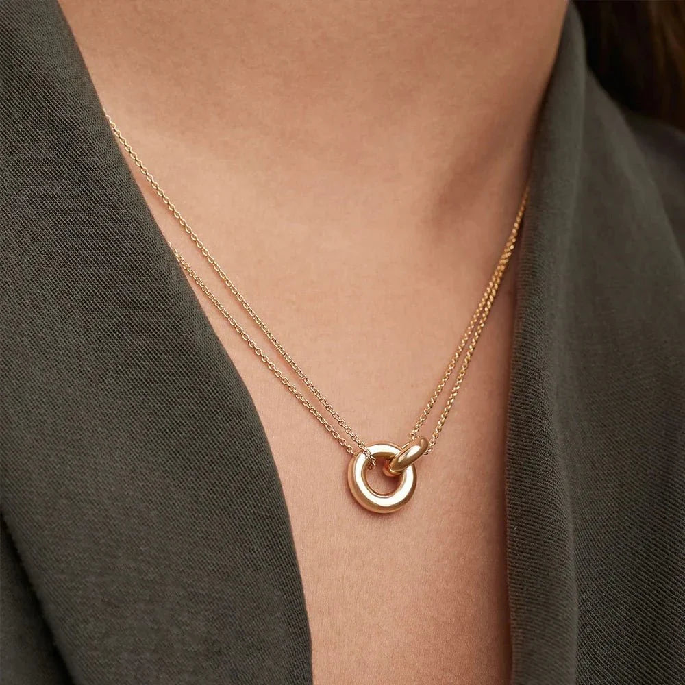 Brehn | Zartes kreisförmiges geschichtetes Liebes-Halsband