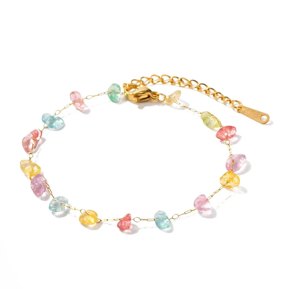 Brehn | Zartes Kristallarmband und Halskettenset