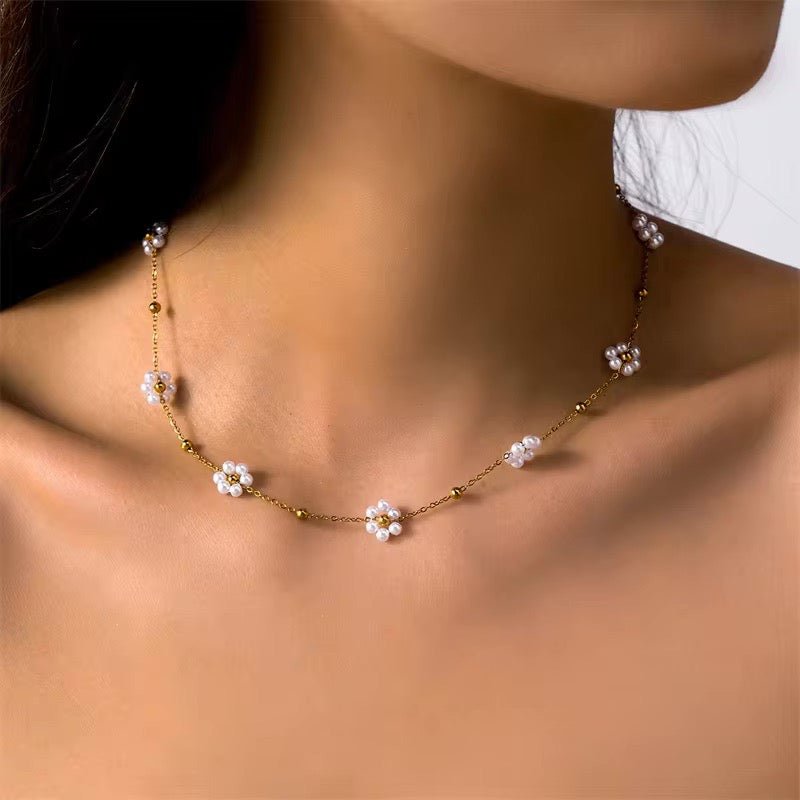 Brehn | Zarte Daisy Halskette & Armbänder