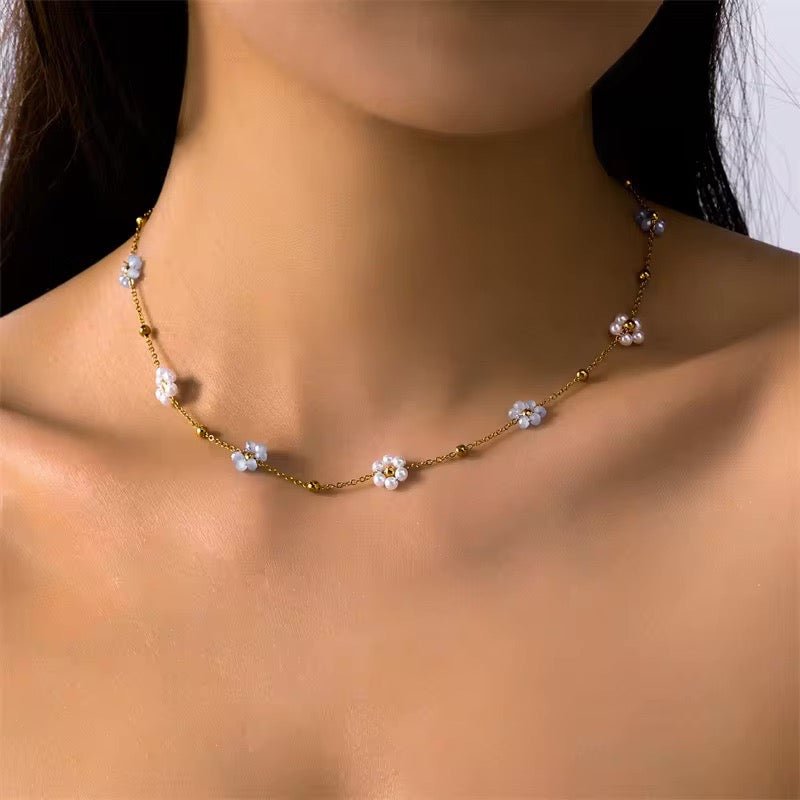 Brehn | Zarte Daisy Halskette & Armbänder