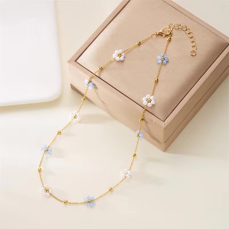 Brehn | Zarte Daisy Halskette & Armbänder