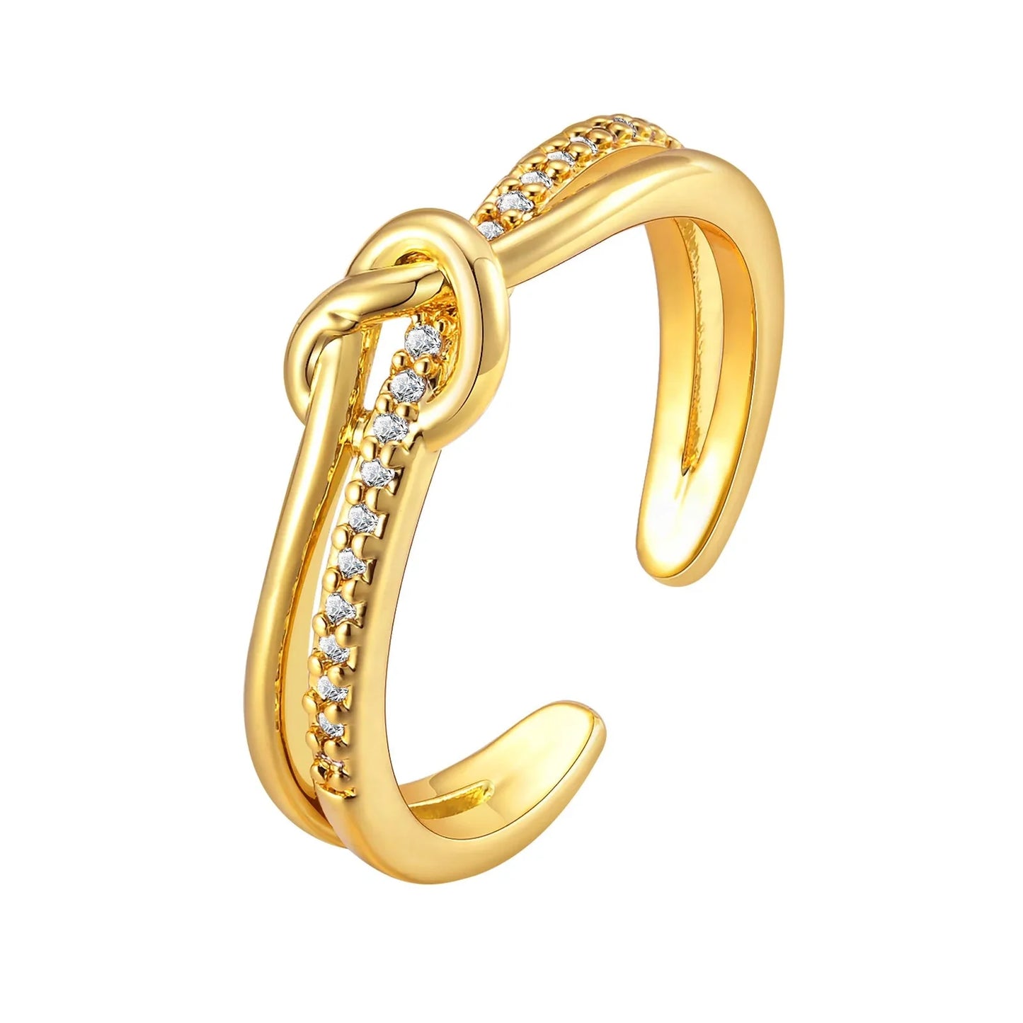 Brehn | Zierlicher Diamant Verstellbarer Ringstapel