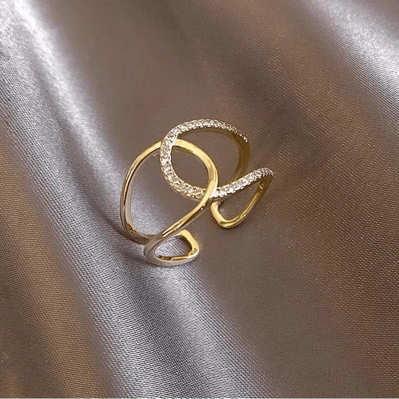 Brehn | Zierlicher Diamant Doppelter Wickelverstellbarer Ring