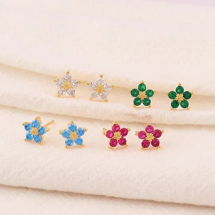 Brehn | Zarte diamantene Blumenarmbänder und Ohrringe