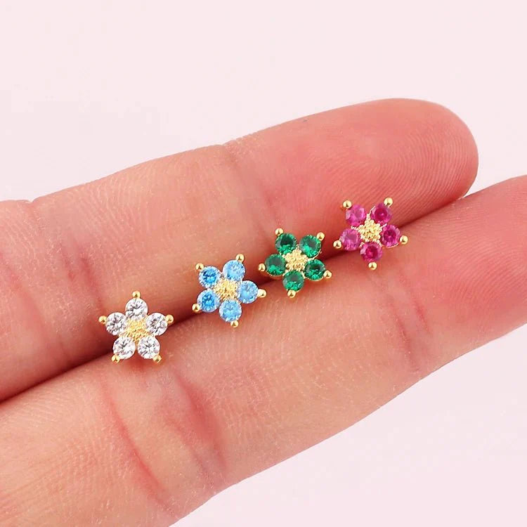 Brehn | Zarte diamantene Blumenarmbänder und Ohrringe