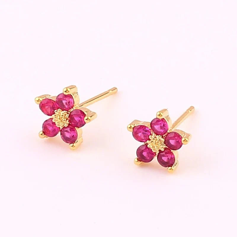 Brehn | Zarte diamantene Blumenarmbänder und Ohrringe