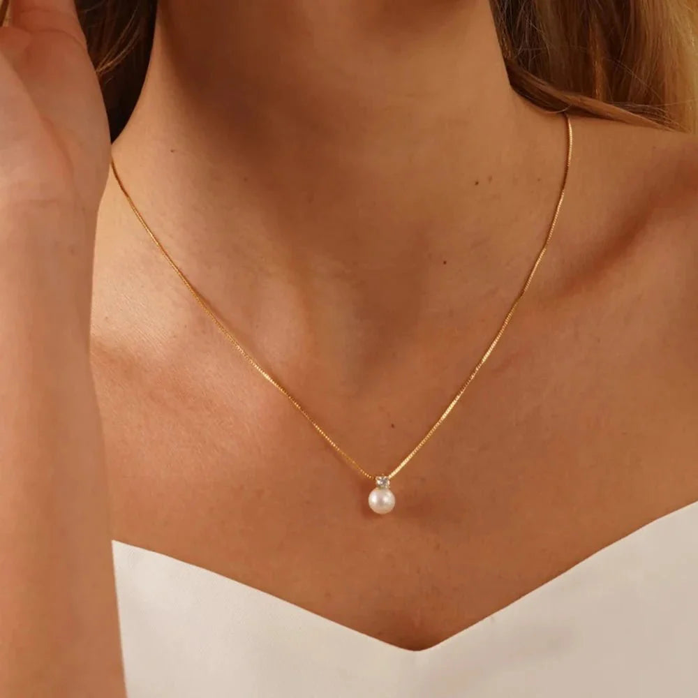Brehn | Zartes Diamantperlen-Halskette