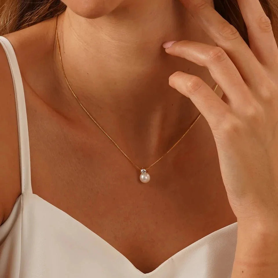 Brehn | Zartes Diamantperlen-Halskette
