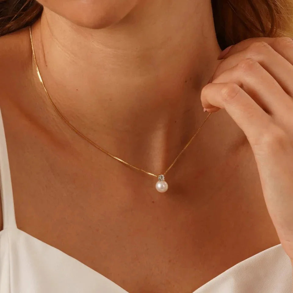 Brehn | Zartes Diamantperlen-Halskette