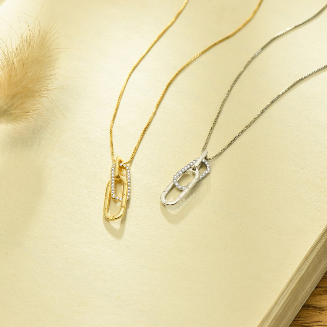 Brehn | Zartes Forever Paperclip Liebes-Halsband