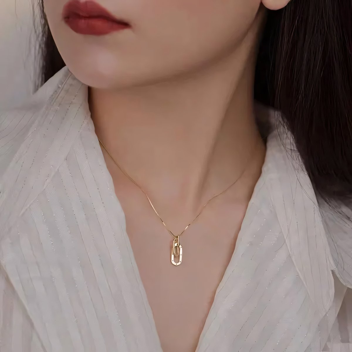 Brehn | Zartes Forever Paperclip Liebes-Halsband