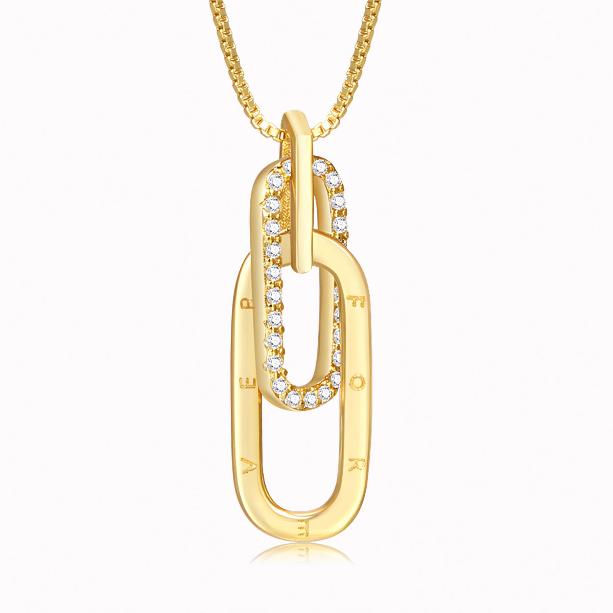 Brehn | Zartes Forever Paperclip Liebes-Halsband