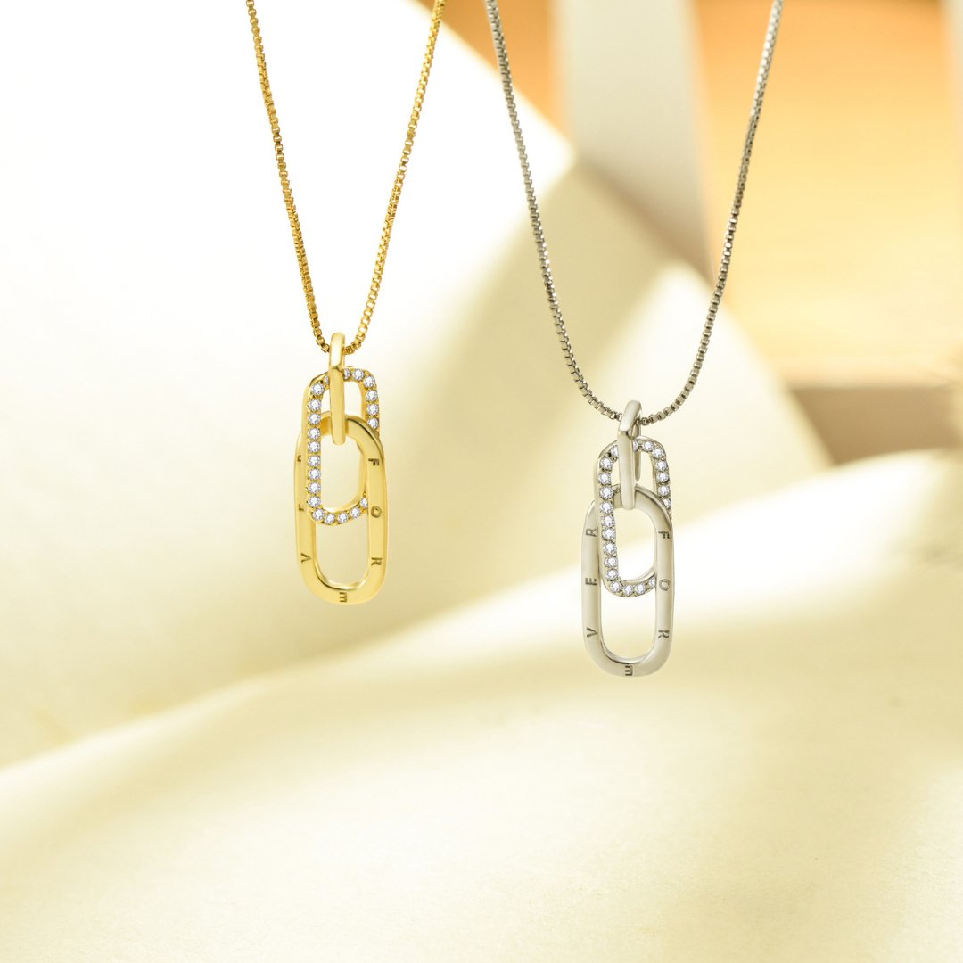 Brehn | Zartes Forever Paperclip Liebes-Halsband