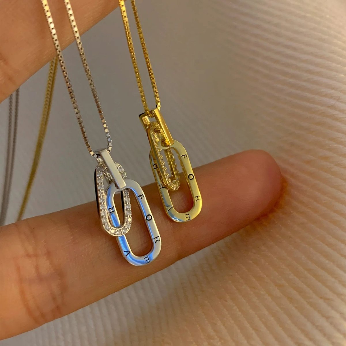 Brehn | Zartes Forever Paperclip Liebes-Halsband