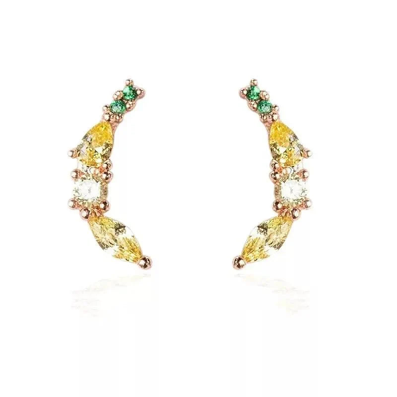 Brehn | Zierliche Obst Hoop & Stud Ohrringe