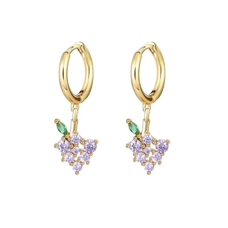 Brehn | Zierliche Obst Hoop & Stud Ohrringe