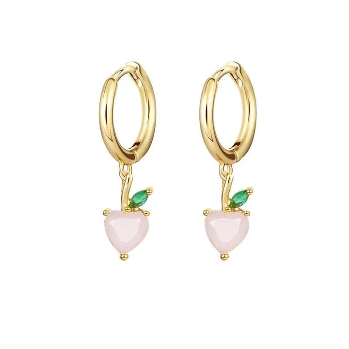 Brehn | Zierliche Obst Creolen & Stecker Ohrringe