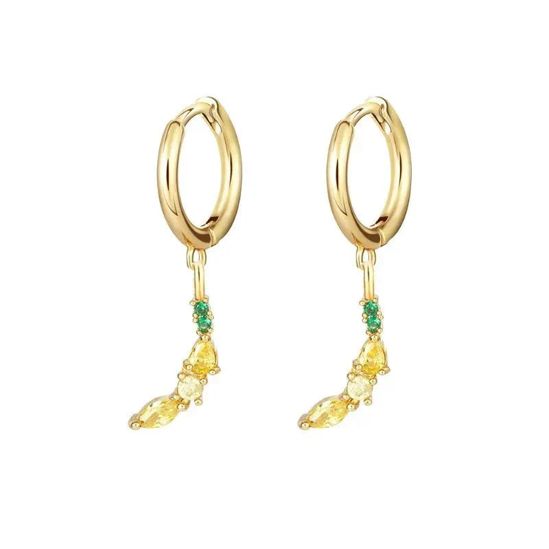 Brehn | Zierliche Obst Hoop & Stud Ohrringe