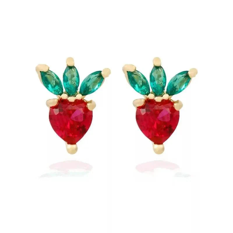 Brehn | Zierliche Obst Hoop & Stud Ohrringe