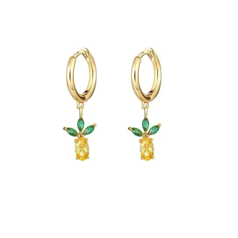 Brehn | Zierliche Obst Hoop & Stud Ohrringe