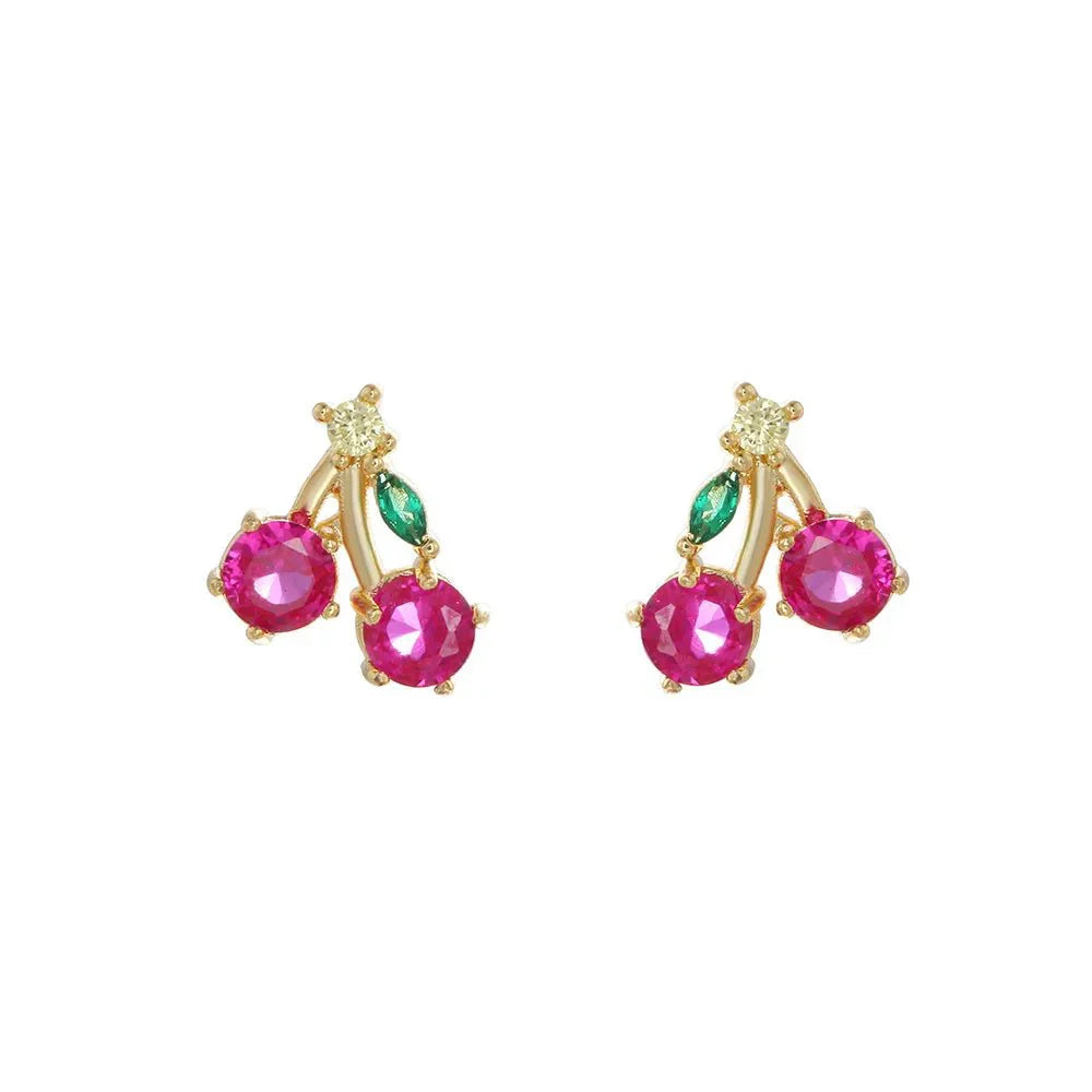 Brehn | Zierliche Obst Hoop & Stud Ohrringe