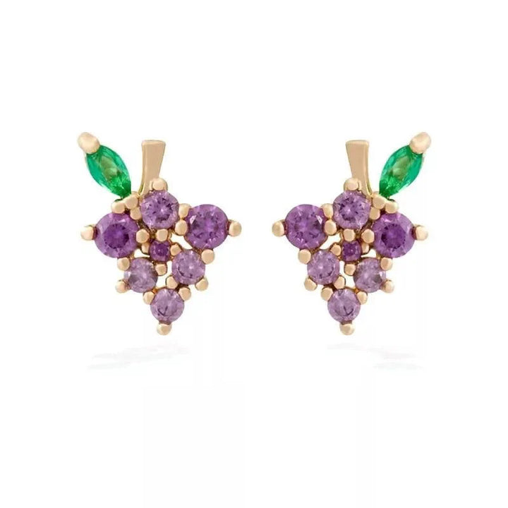 Brehn | Zierliche Obst Creolen & Stecker Ohrringe