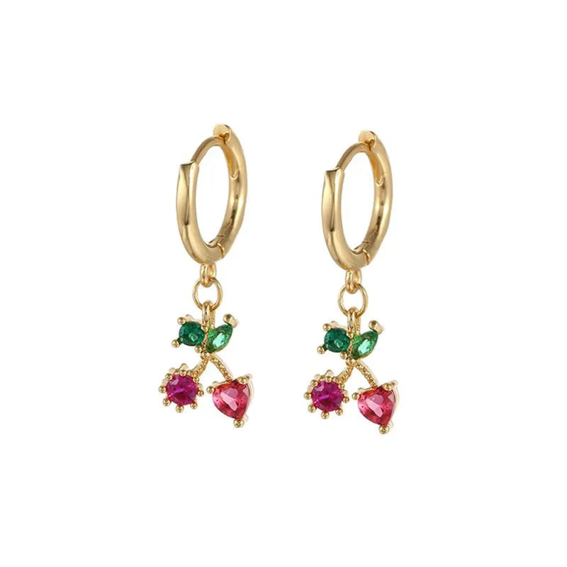 Brehn | Zierliche Obst Hoop & Stud Ohrringe