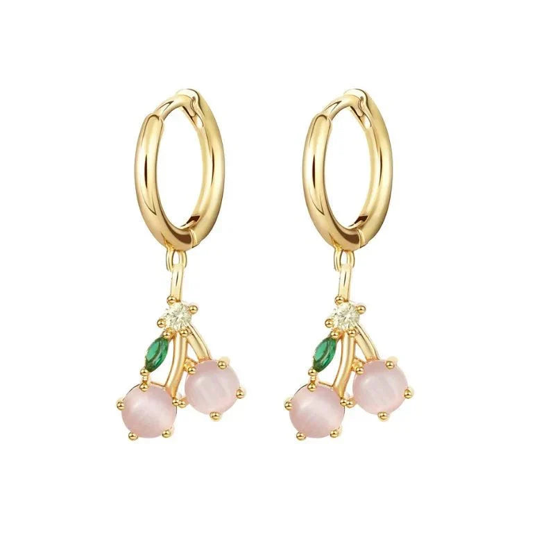 Brehn | Zierliche Obst Hoop & Stud Ohrringe