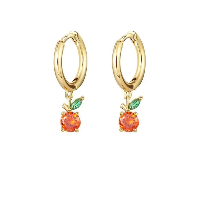 Brehn | Zierliche Obst Hoop & Stud Ohrringe