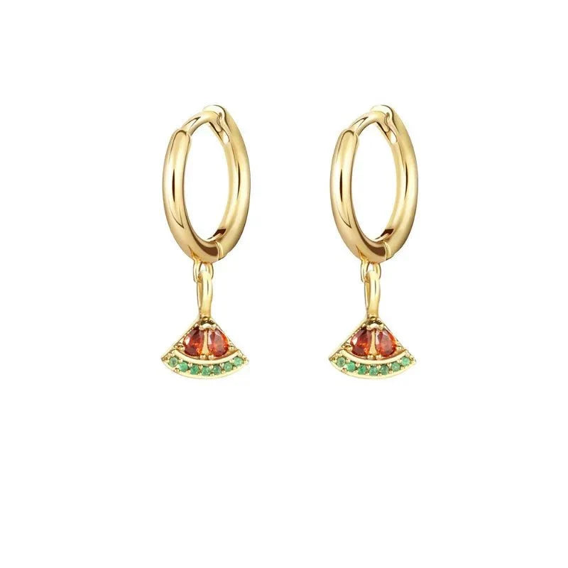 Brehn | Zierliche Obst Hoop & Stud Ohrringe