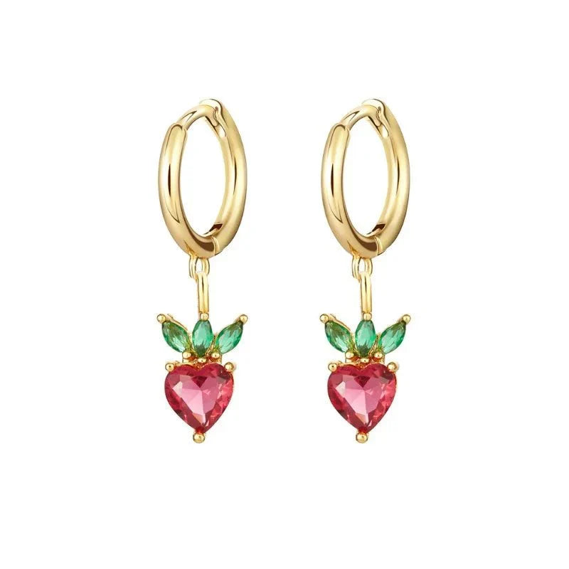 Brehn | Zierliche Obst Hoop & Stud Ohrringe