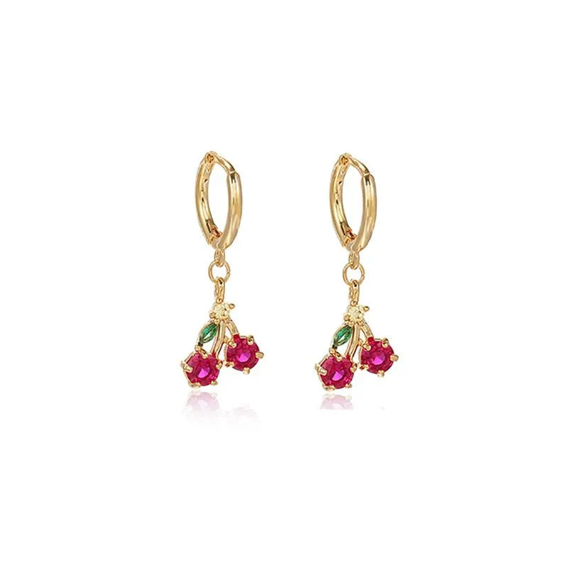 Brehn | Zierliche Obst Hoop & Stud Ohrringe