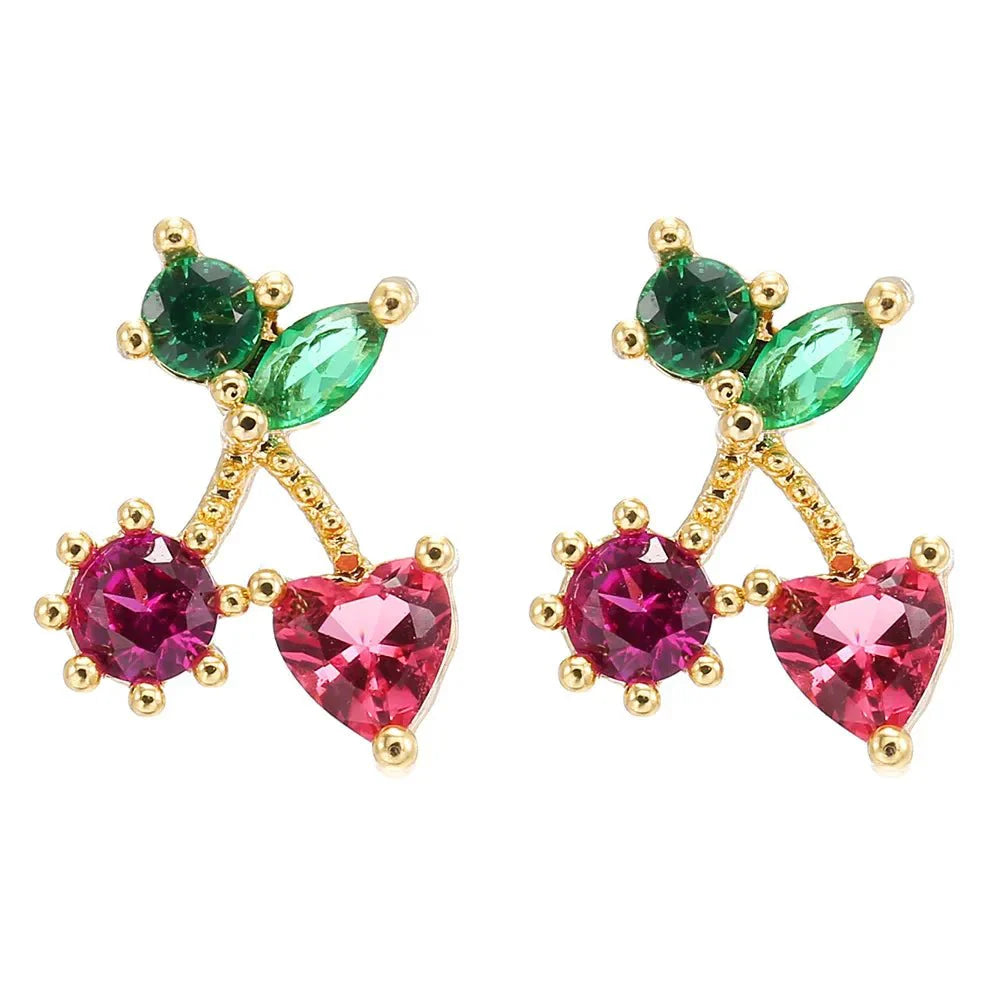Brehn | Zierliche Obst Hoop & Stud Ohrringe