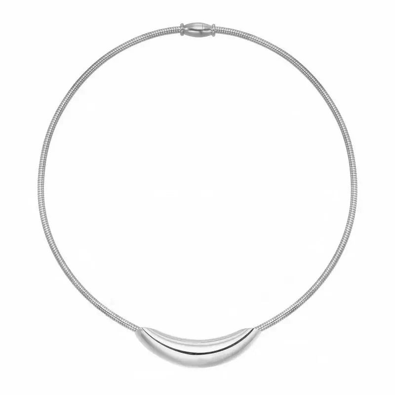 Brehn | Zarte moderne Kurven Choker-Halskette