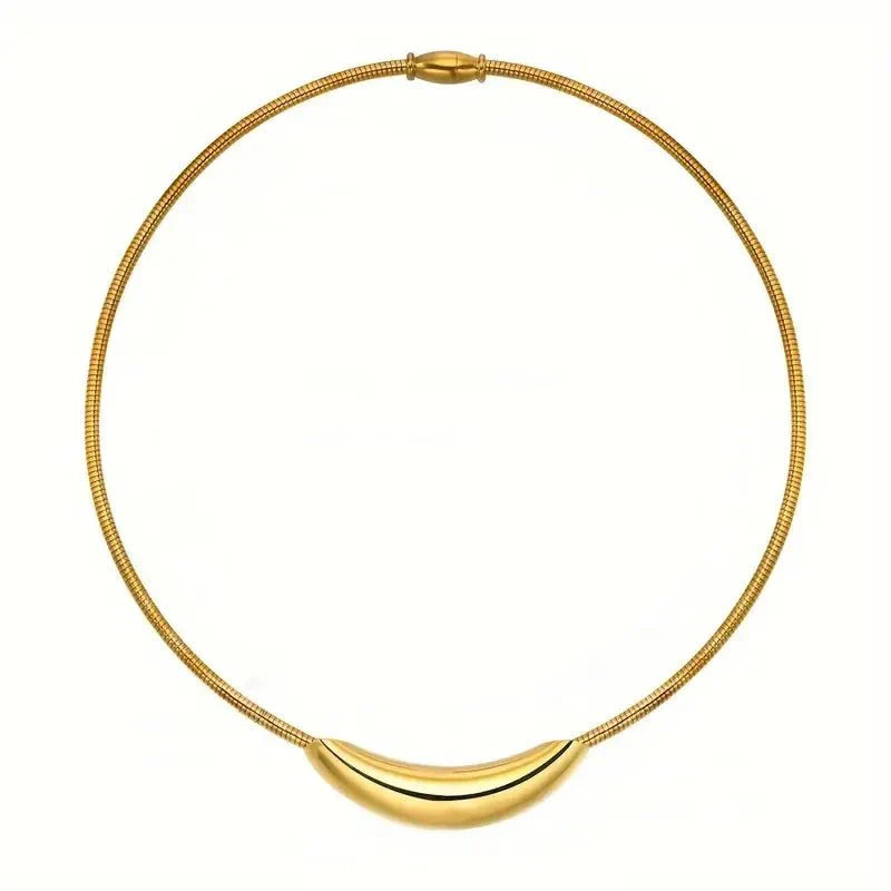 Brehn | Zarte moderne Kurven Choker-Halskette