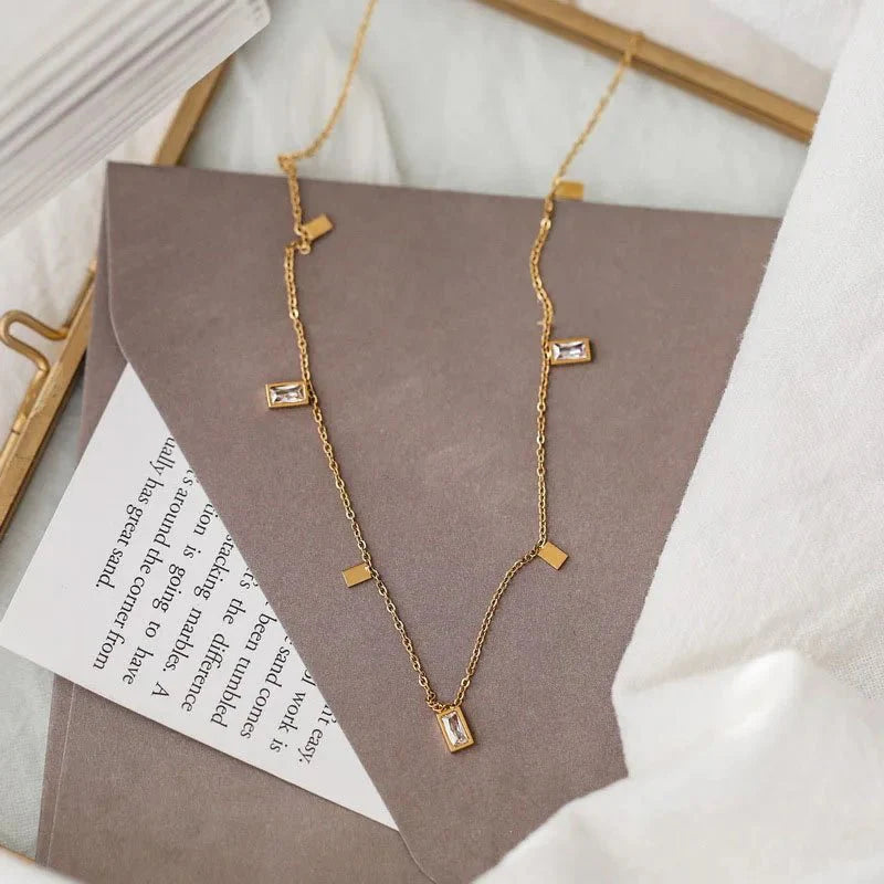 Brehn | Zierliches Rechteck-Diamant-Choker