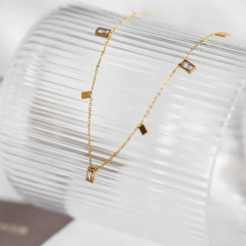 Brehn | Zierliches Rechteck-Diamant-Choker