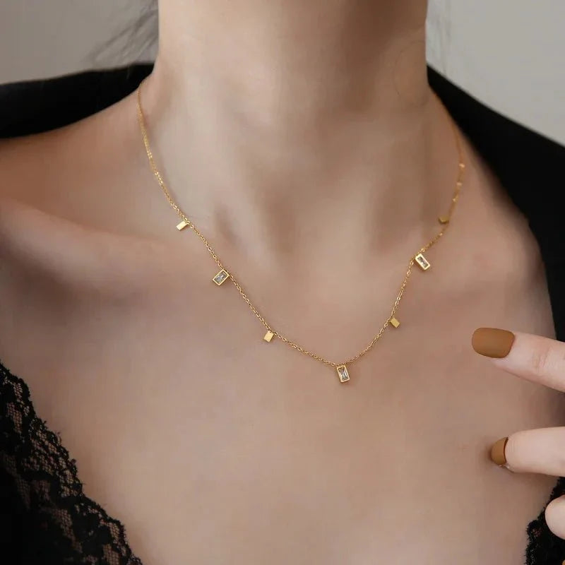 Brehn | Zierliches Rechteck-Diamant-Choker
