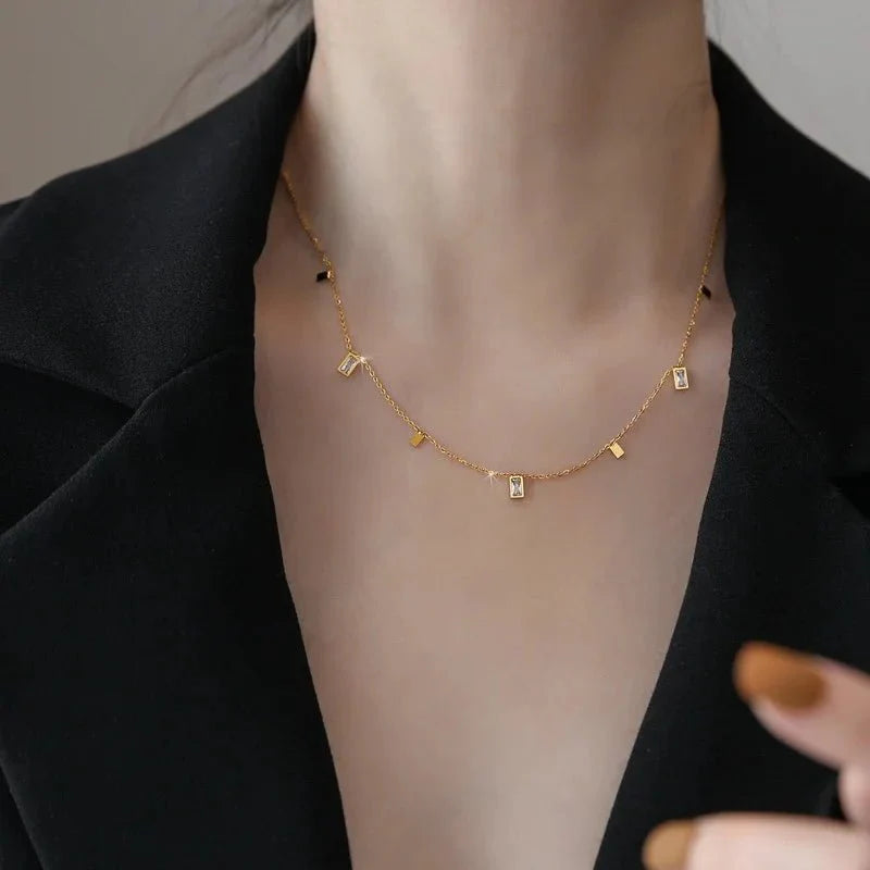 Brehn | Zierliches Rechteck-Diamant-Choker