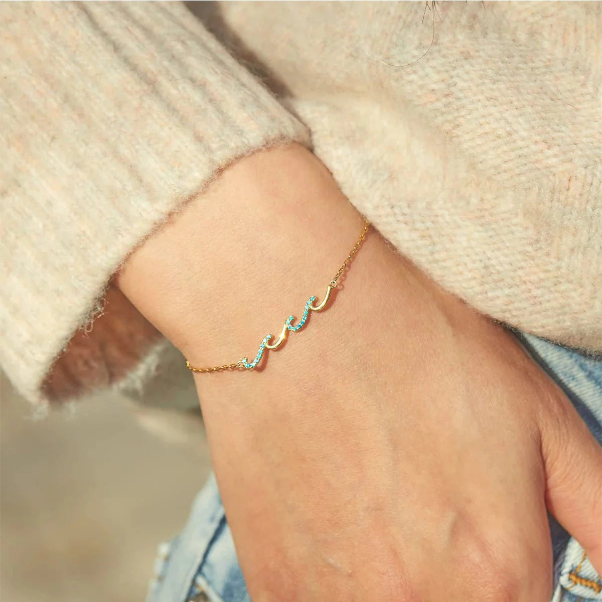 Brehn | Zartes Wellenarmband