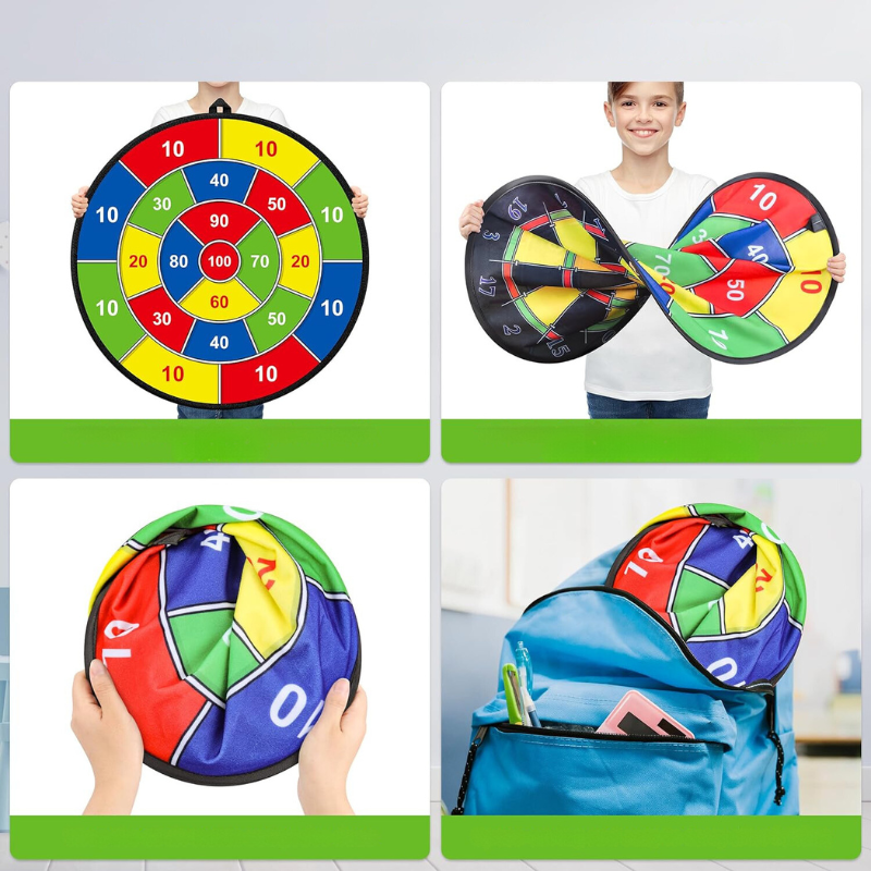 Beidseitiger Kinder-Dart – Große sichere Dartscheibe für drinnen & draußen | Brehn