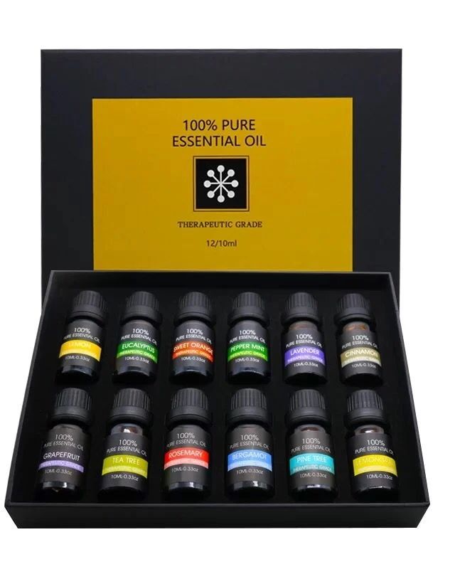 Set aus 12 reinen ätherischen Ölen Geschenkset